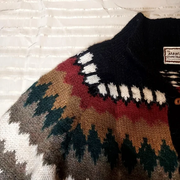 Men's THE ALPACA CONNECTION Multicolor Patterned Sweater - Picture 3 of 8